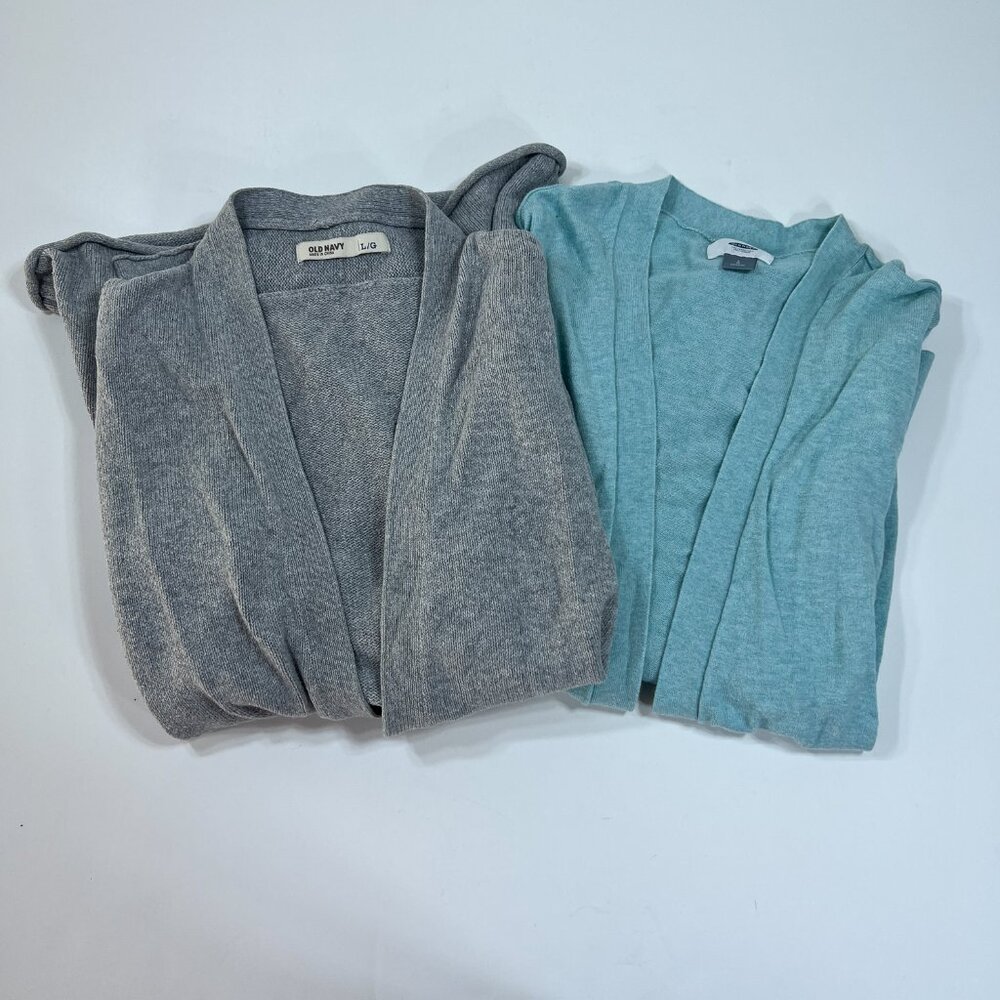 Old Navy Light Blue Open Cardigan Sweater Sz L